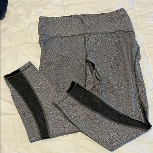 Gray and Black Patterned Leggings